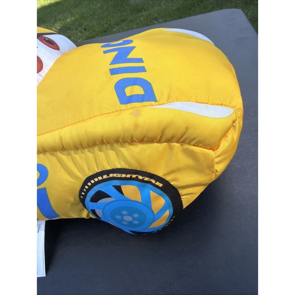 Disney Pixar CARS Dinoco 51 Yellow Cruz Ramirez 14" Reversible Plush Flipazoo - Picture 6 of 16